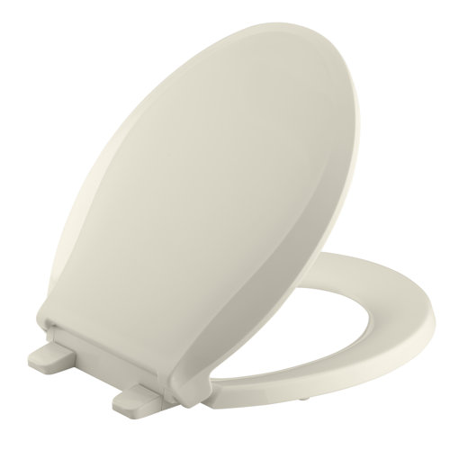 Kohler Cachet QuietClose RoundFront Toilet Seat in Almond with Quick